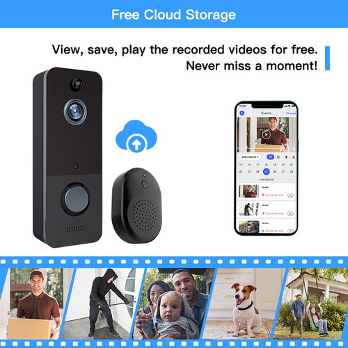 El Timbre De Video Intermitente Smart Doorbell Funciona Con