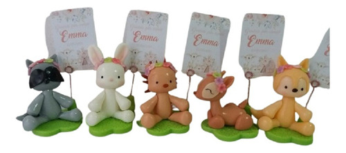 Animales Del Bosque Souvenir Porcelana Fría X10