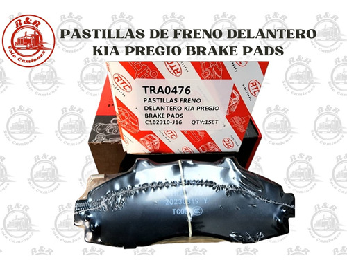 Pastillas De Freno Delantero Kia Pregio Brake Pads Marca Rtc