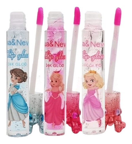 4 Lip Gloss 24k Gold Espelhado Ln02434 Lua E Neve Atacado