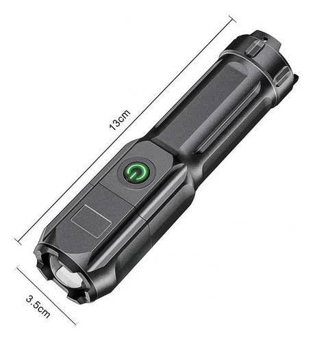 Linterna De Enfoque Ajustable Impermeable Multiusos De 2 Pie
