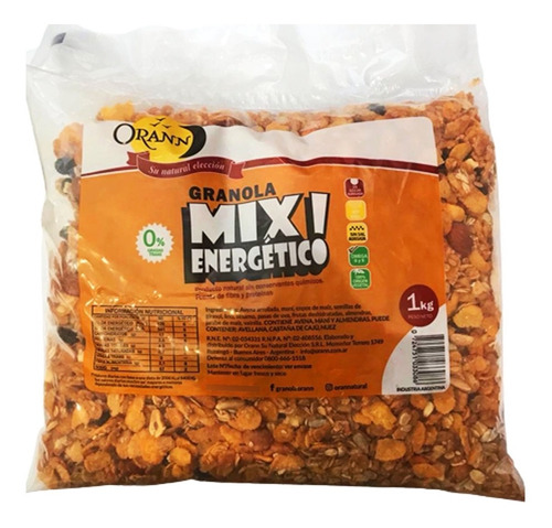 Granola Mix Energético Orann 1 Kg Apto Vegano