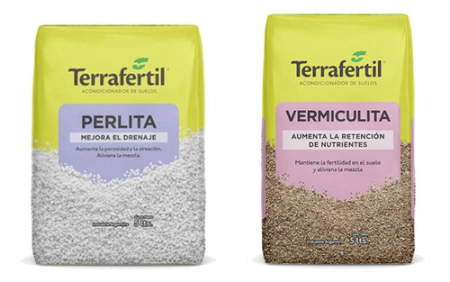 Combo Perlita 5 L + Vermiculita 5 Dm3 Terrafertil /salamanca