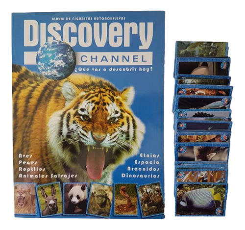 Álbum Discovery Channel Vacío+ Lote De 131 Figuritas A Pegar