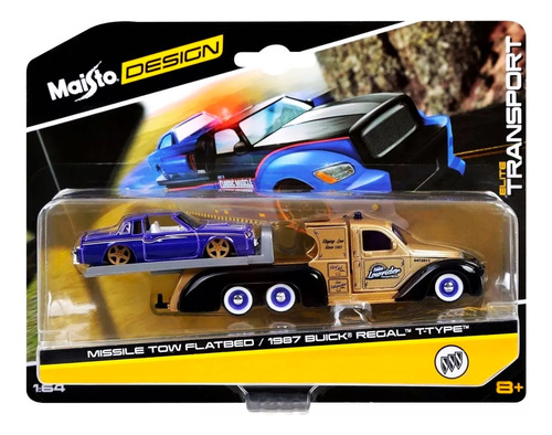 Missile Tow Flatbed + Buick Regal Type-t 1987 - Maisto 1/64
