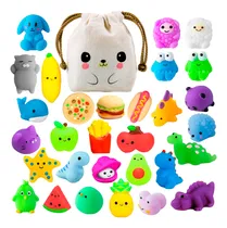 Comprar 35 Squishy Mochi Animals Antiestres Random C\u002F Bolsita Kawaii