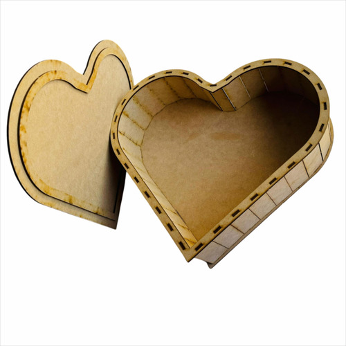Caja Forma De Corazón Mdf - San Valentin - Para Regalo