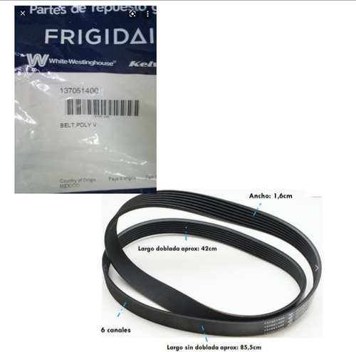 Correa Original Twing Frigidaire Sin Aspa 137051400