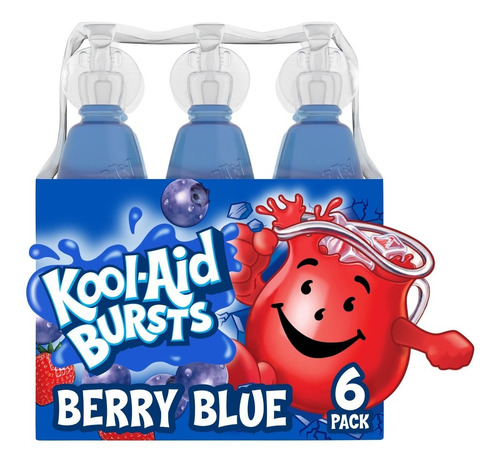 Jugos Kool Aid Bursts Berry Blue Pqt Con 6pzs Americano