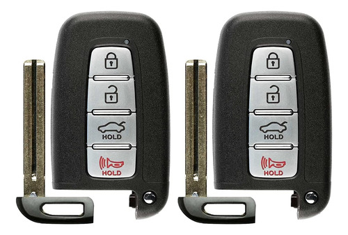 2x Keylessoption Remote Key Fob 4btn Para Hyundai (sy5hmfna0