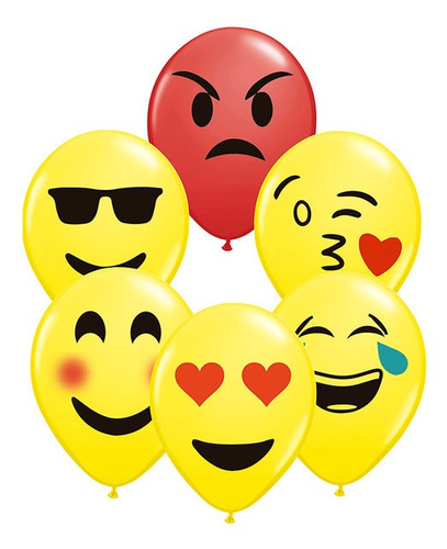 Globos Impresos De 12  Motivo Emojis X 50