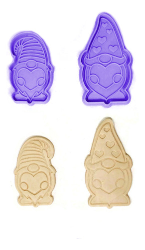 Cortadores Galletas Marcador Gnomos Navidad Amor 14 Febrero Color Morado