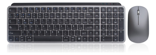 Teclado Y Mouse Recargable Bluetooth Y Inalámbrico Usb Con Ñ