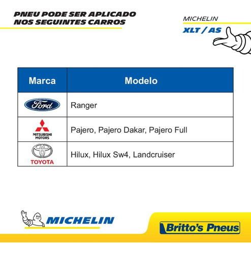 Kit 2 Pneus Michelin Aro 17 X Lt A/s 265/65 R17
