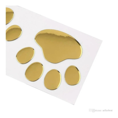Imagen 3 de 3 de Par Calcomanias 3d Huellas Patitas De Perrito Auto Camioneta