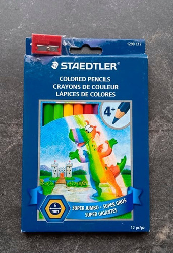 Colores Staedtler Super Jumbo 12pz+sacapuntas
