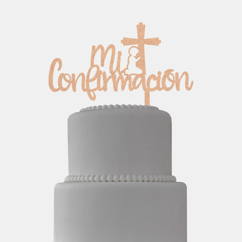 Letrero Pastel Cake Topper Confirmación Mdf 20cm (10 Piezas)