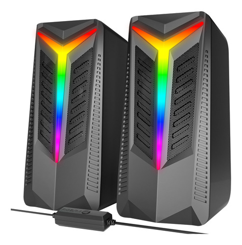 Altavoz De Carga Usb Bluetooth Y Luces Led Bocina Portatil