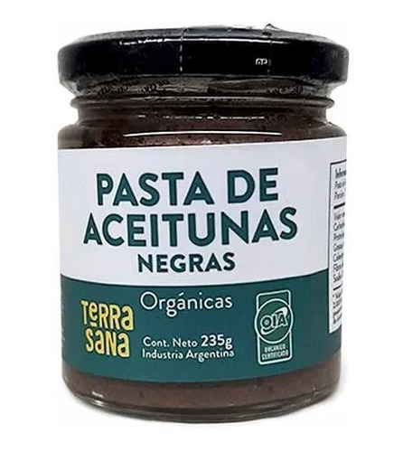 Pasta De Aceitunas Negras 235gr Terra Sana