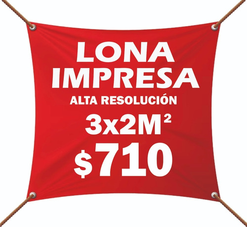 Lona Impresa 3x1.5m Personalizada Publicidad Eventos Anuncio