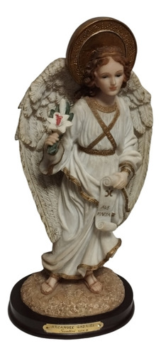 Arcangel Gabriel Figura Religiosa Santini Gold Resina 29 Cm 