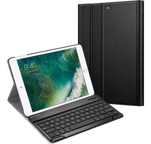 Funda Con Teclado Inalambrico Para iPad Color Negro