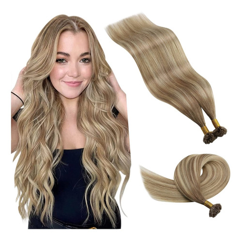 Extensiones Cabello Real 50gr 16in 50pz Marrón Balayage