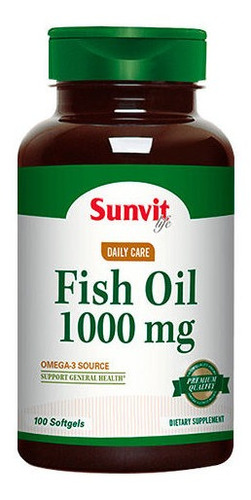 Fish Oil 1000 Mg X 100 Softgel - Sunvit Life