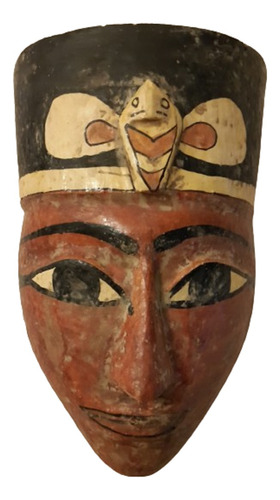 Máscara Africana Faraón Maciza Traída De Egipto (h. A Mano)
