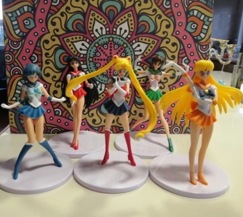 Saylor Moon Pack X5 Saylor Scouts Figuras Acción Anime