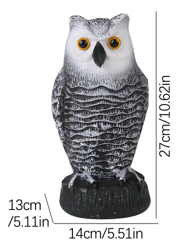 O Fake Owl Bird, Señuelo De Plástico Para Disuadir A Búhos Y