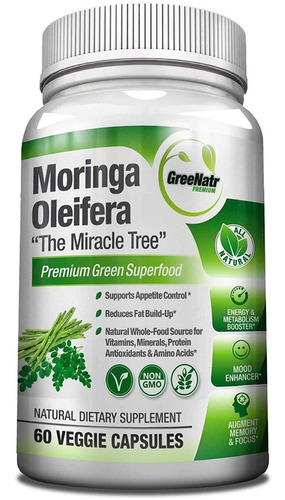 Moringa 60 Capsulas - Greenatr - Unidad a $4406