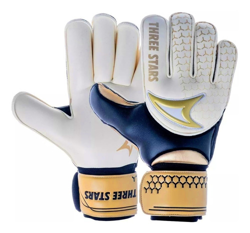 Luva De Goleiro Profissional Three Stars Gold - Top 