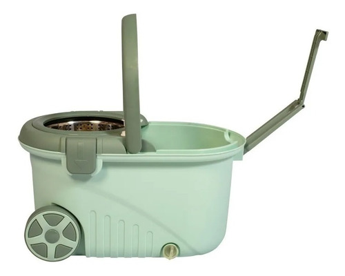 Mopa Centrifuga Acero Ruedas Manija + 2 Mopas Balde