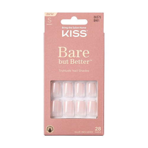 Kiss Uñas Postizas Bare But Better Glue-on Nudies 