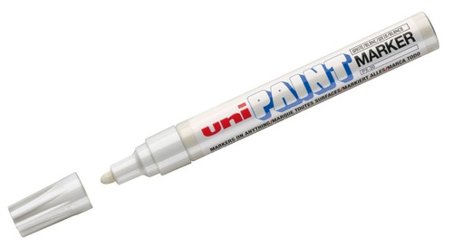 Marcadores Uni Paint Px 20 X Unidad Lb Colores Blanco