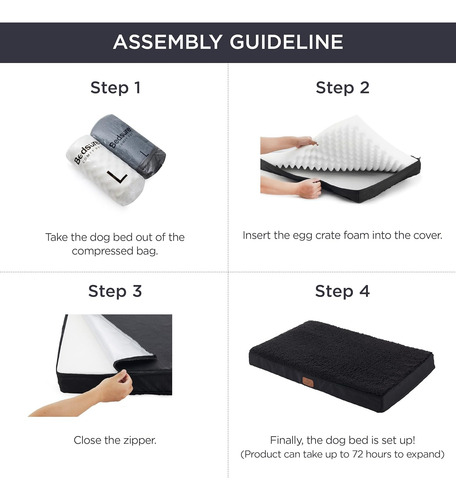 Cama Grande Para Perros Grandes Bedsure - Big Orthopaedic Wa