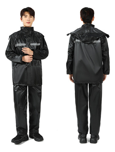 .. Conjunto De Traje De Lluvia Reflectante Para Montar En