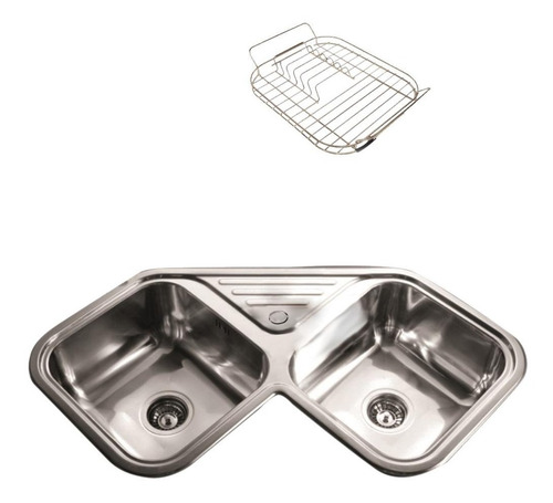 Bacha Cocina Johnson Axa D78 A + Escurreplatos Esac E