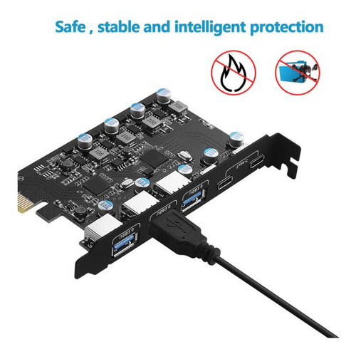 Adaptador De Red Pcie Tarjeta Pci Express Usb3.1 De Alta Vel