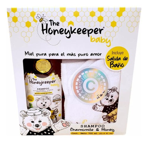 Shampoo Bebe Honeykeeper 700ml + Toallita Bebe.