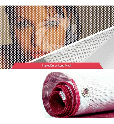 Lona Microperforada Mesh Impresa Full Color Gigantografia Full Color