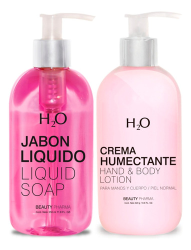 Pack H2o® Pink Jabon Líquido 350ml + Crema Humectante 320g