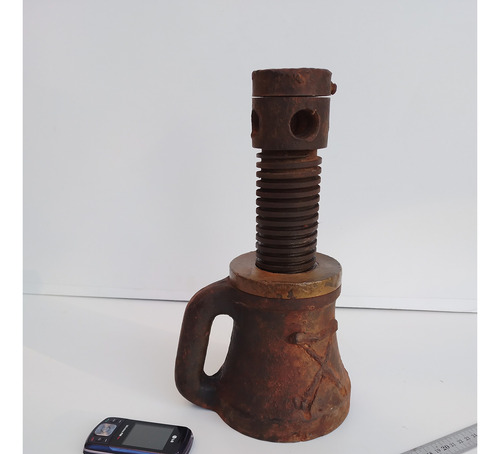 Antiguo Gato Botella Crique Mecánico A Tornillo Funciona (Usado)