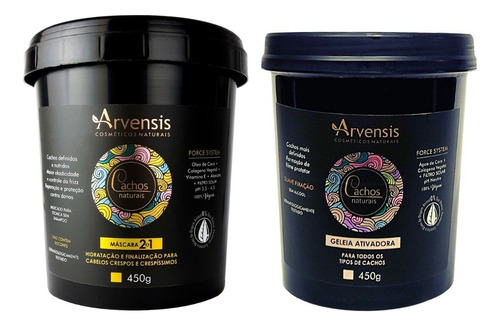 Kit Arvensis Máscara 2x1 450g +1 Geleia Suave Fixação 450g