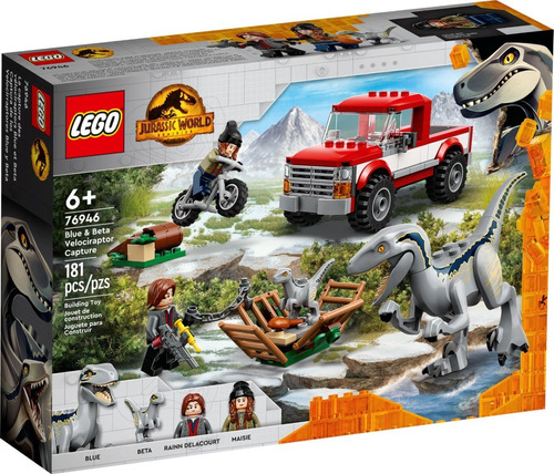 Lego Jurassic World - Captura De Los Velocirraptores (76946) Cantidad de piezas 181