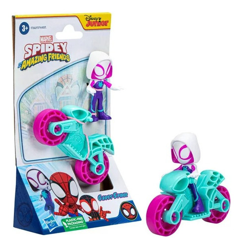 Hasbro Figura Spidey Ghostspider Con Moto Blanco Recoleta