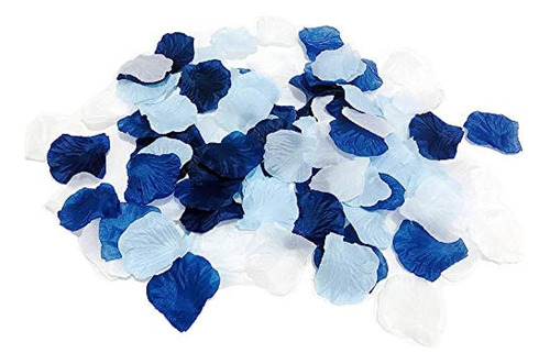 1200 Piezas Mixtas De Pétalos De Rosa Azul Claro, Blanco Y A