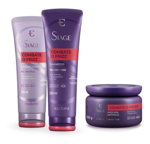 Siàge Combate O Frizz: Shampoo+condicionador+máscara Capilar