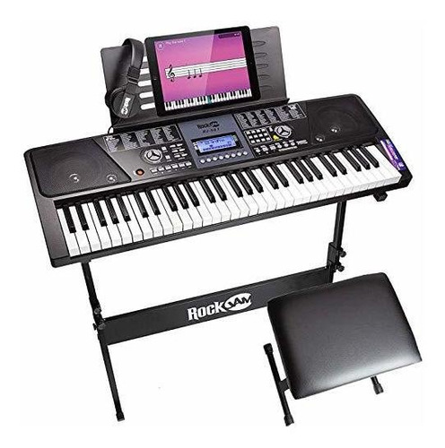 Superjit De Piano Con Teclado Electronico Rockjam De 61 Tecl